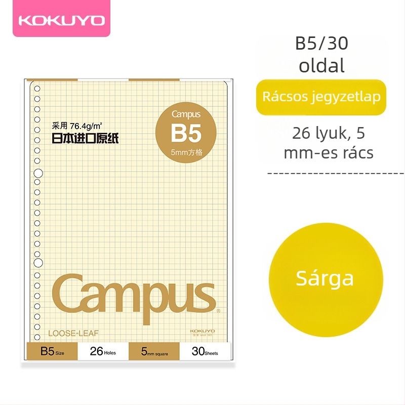 Loose-leaf belső mag csere, modell CLL1518, 30 lap, belső oldal papír, logó nélkül