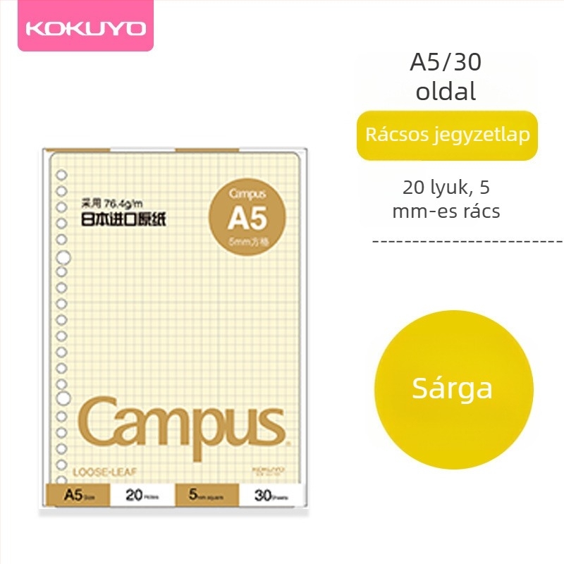Loose-leaf belső mag csere, modell CLL1518, 30 lap, belső oldal papír, logó nélkül