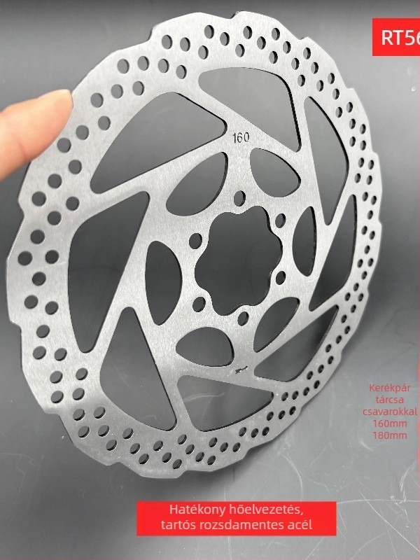 Rozsdamentes acélból készült tárcsafék rotor 180/160 mm, út- és MTB kerékpárokhoz