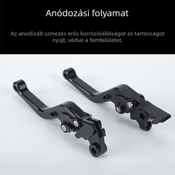 Motorkerékpár fék- és kuplungkarr, bullhorn stílusú dupla tárcsás kialakítás, 6 pozícióban állítható, márka Daqing, modell 321