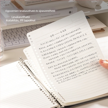 Deli Ha560-A kivehető notesz, 60 lap, 20 lyuk, belső oldalai papírból