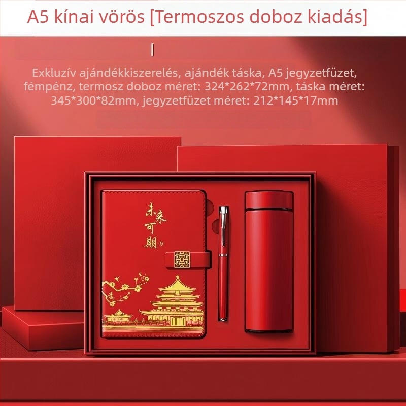 PU borítású jegyzetfüzet, tökéletes kötés, Dowling papír, 80 g/m², 200–300 oldal