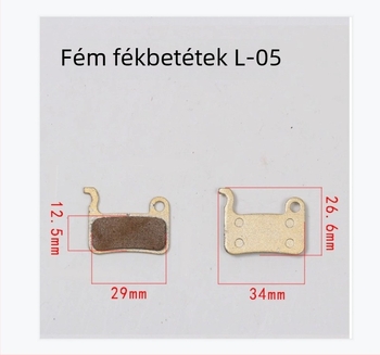 Hegyikerékpár fékbetét, réz alapú, teljesen fém konstrukció, Changqi márka, modell 012, mechanikus fékezés, típus: fékblokk