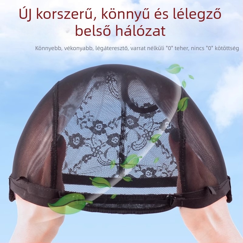 Női paróka, rövid egyenes fazon, valódi emberi haj, mechanikus sapka, modell 1021