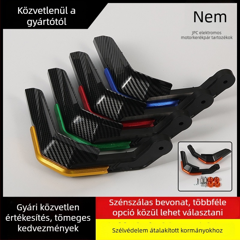 Universális karbon szálas motorkerékpár kézvédő CNC védelemmel és fékvédővel