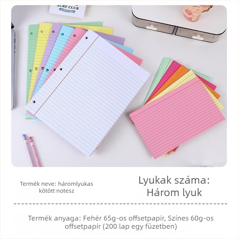 Irodai szabadlapos jegyzetfüzet – dupla bevonat papír, 200 oldal, testreszabható, nemzetközi exportforrás