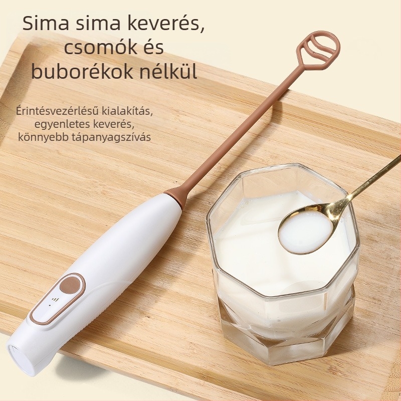 Kézi vezeték nélküli elektromos keverő tejpor és kakaóporhoz, finom felverés, kompakt, hordozható, PP anyag, testreszabható