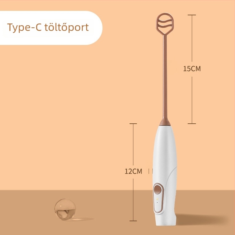 Kézi vezeték nélküli elektromos keverő tejpor és kakaóporhoz, finom felverés, kompakt, hordozható, PP anyag, testreszabható