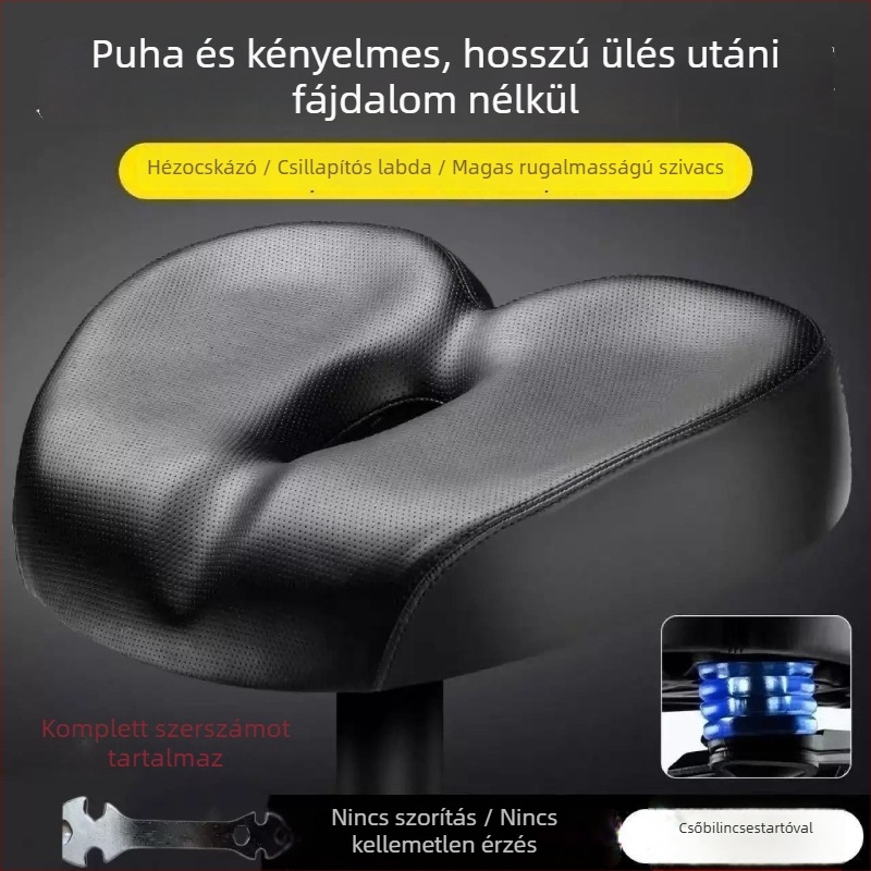 Kerékpárnyereg — ultra-soft rezgéscsillapító párna hegyi kerékpárhoz, kényelmes üléspárna, kompatibilis a hagyományos kerékpárokkal