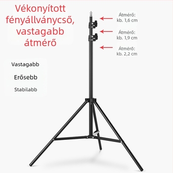 Teleszkópos állvány projektorlámpához (Alumínium ötvözet, teherbírás: 1, magasság: 1,4 m, csőátmérő: 1,9–2,2 cm, szakaszok: 2)