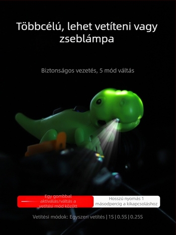 USB újratölthető első lámpa gyerekeknek kerékpárhoz, dinamikus rajzfilm-projekcióval és beépített kürttel éjszakai vezetéshez, kompatibilis rollerral és egyensúlykerékpárral