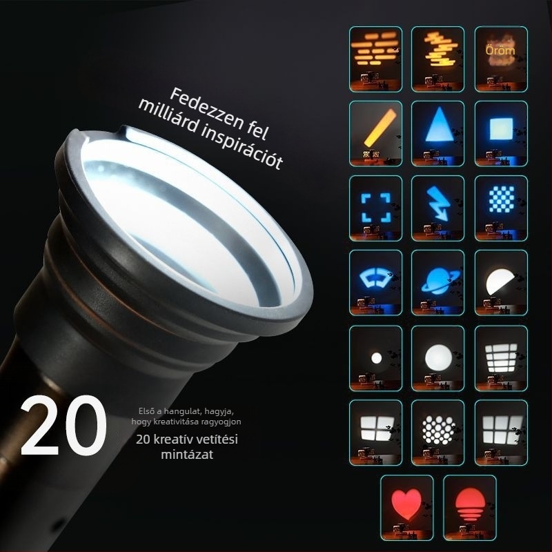 Fényképészeti modellező LED lámpa zoom funkcióval, portré effektus, hordozható spotlámpa — 10W, 5V2A, alumínium ház, 460 g, modell YSTZXD15