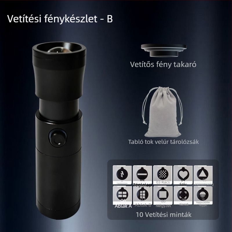 Fényképészeti modellező LED lámpa zoom funkcióval, portré effektus, hordozható spotlámpa — 10W, 5V2A, alumínium ház, 460 g, modell YSTZXD15