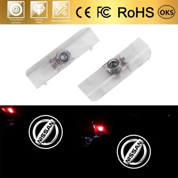 Nissanhoz készült LED lézeres ajtóprojektáló lámpa, 5W, 12V, PC, Modell 202368