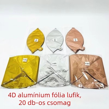 Alumínium fóliás lufi, kerek alak, születésnapokra és esküvőkre alkalmas