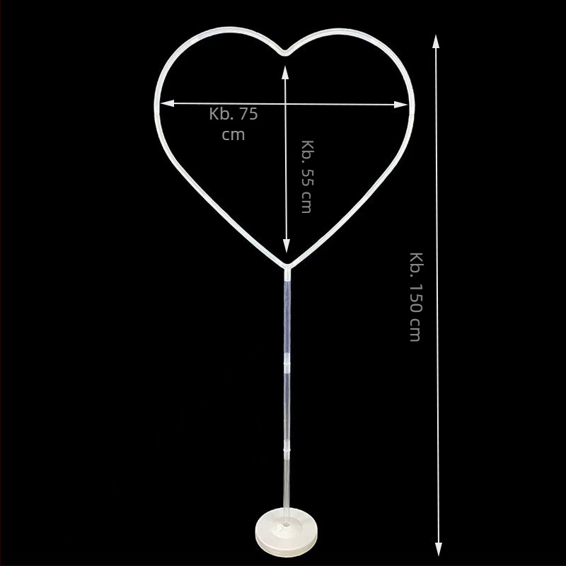 Műanyag lufi archoszlop – szív alakú gyűrű és levegőben keringő kör, kültéri felkész dekoráció, termékkód Arch; kültéri használat; sportesemények; Nem importált