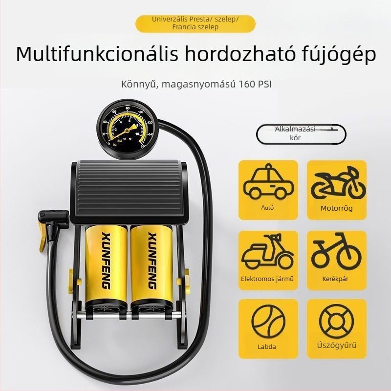 Lábpedálos autógumi töltő digitális kijelzővel, 240V, 220W, több mint két henger, riasztó fény