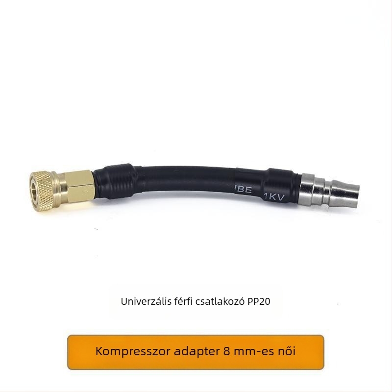 Kézi magasnyomású pumpa 8 mm-es gyorscsatlakozóval és női–férfi menetátalakító adapterrel DIY kávégéphez