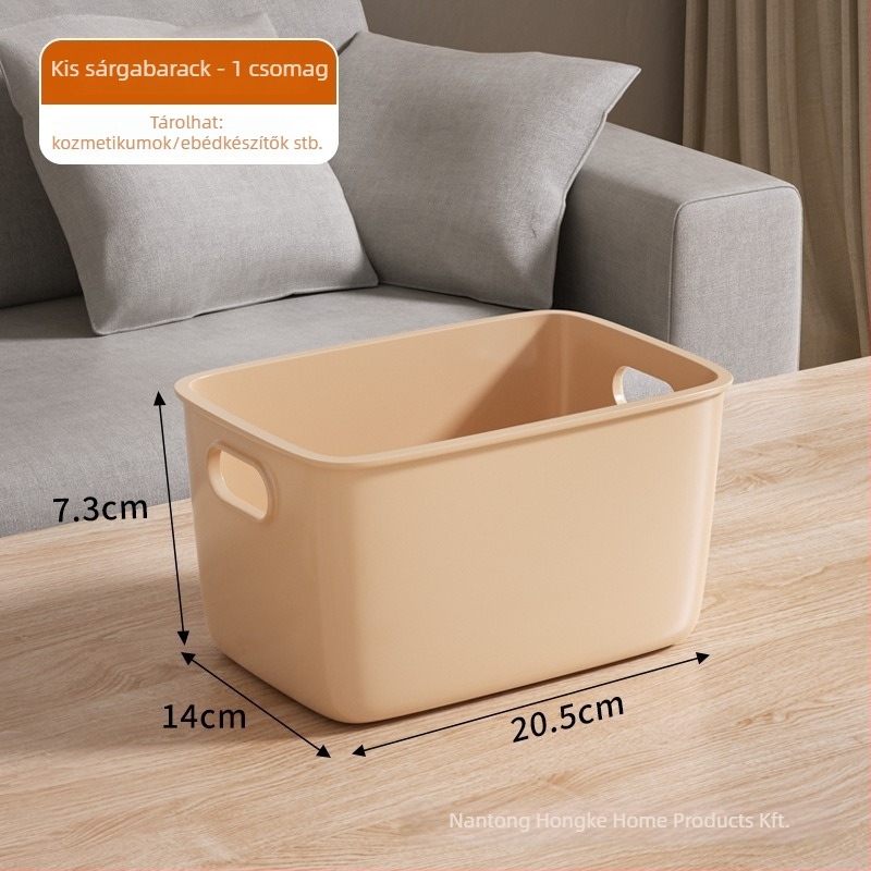 Asztali tároló doboz, PP műanyag tároló, modell Hk-25101501, kapacitás 18, modern minimalist stílus, nappaliba megfelelő