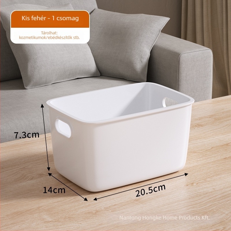 Asztali tároló doboz, PP műanyag tároló, modell Hk-25101501, kapacitás 18, modern minimalist stílus, nappaliba megfelelő