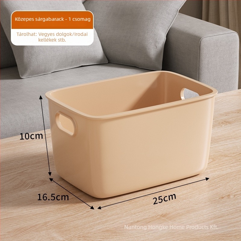Asztali tároló doboz, PP műanyag tároló, modell Hk-25101501, kapacitás 18, modern minimalist stílus, nappaliba megfelelő
