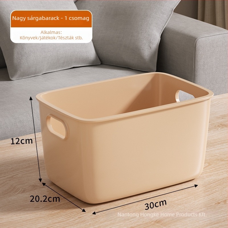 Asztali tároló doboz, PP műanyag tároló, modell Hk-25101501, kapacitás 18, modern minimalist stílus, nappaliba megfelelő