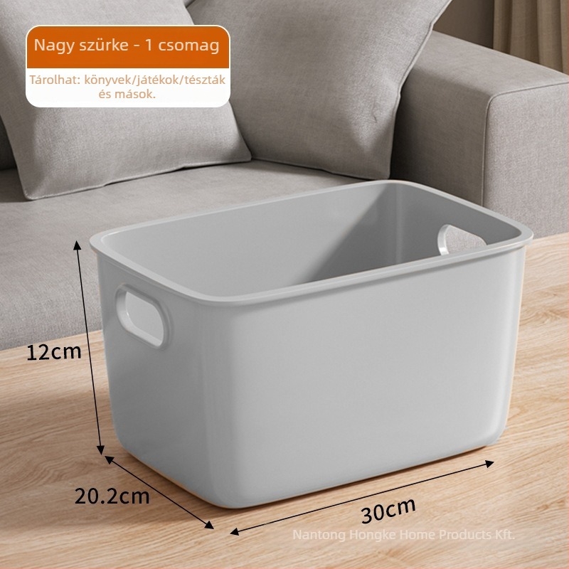 Asztali tároló doboz, PP műanyag tároló, modell Hk-25101501, kapacitás 18, modern minimalist stílus, nappaliba megfelelő