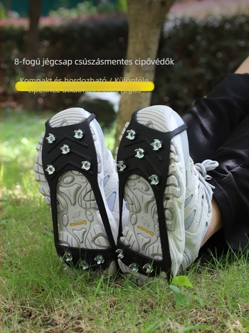 Csúszásmentes cipővédők jégcsap-dentekkel, könnyű, 100 pár csomag, fogak 4–30