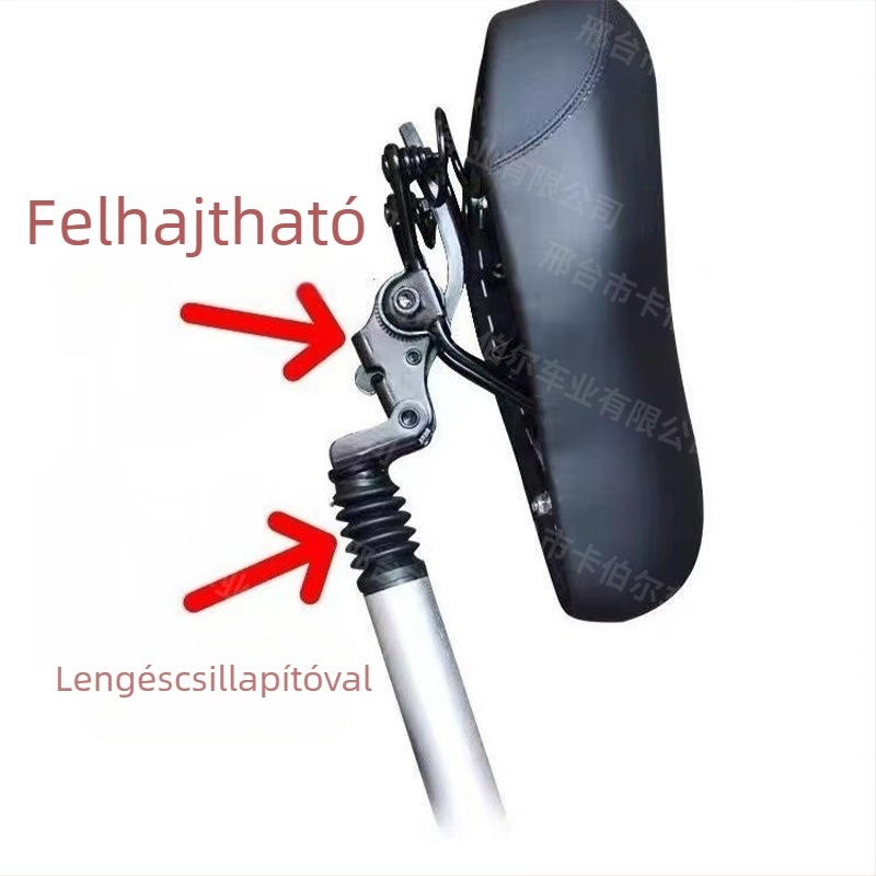 Kiterjesztett és széles PU anyagú elektromos kerékpárnyereg fémtokkal