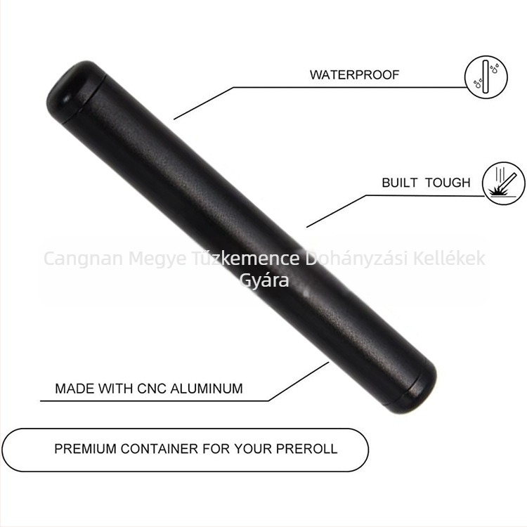 Alumínium szivar tároló cső szilikon tömítéssel, nedvességálló és ütésálló, minimalist design
