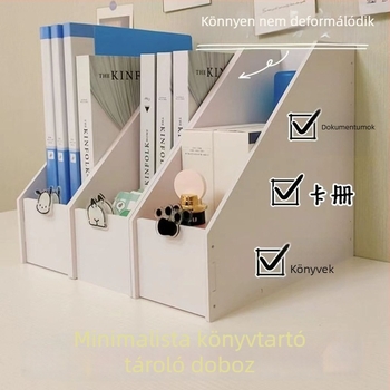 Asztali dokumentum rendező fa-plasztikából, modell File box, márka Yuzi slo, 5 mm vastagság, hátsó szélesség 90 mm