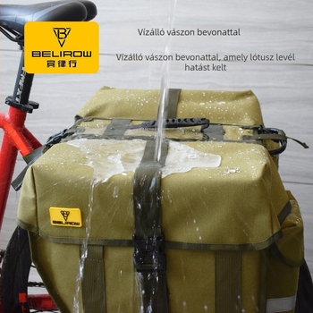 Vászon kerékpár hátsó pannier, belső bélés, kapacitás 30/43/50 L, modell Canvas pannier, márka Belirow