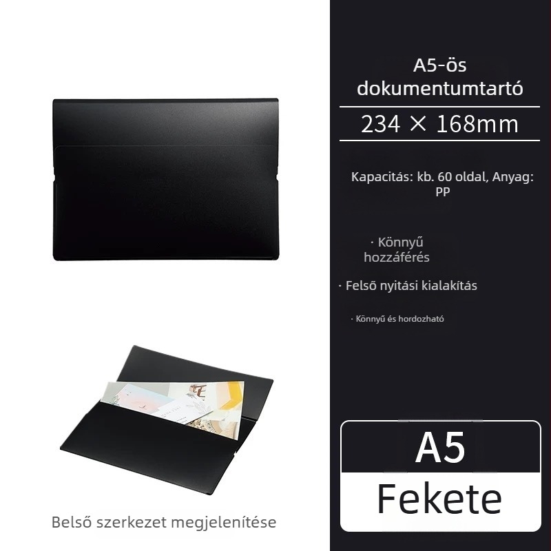 Lihit Lab felsőnyitású irattartó doboz táblás klipekkel, egyrészes klip, modell A-5092, klipsz mérete 1, általános papírméretekhez