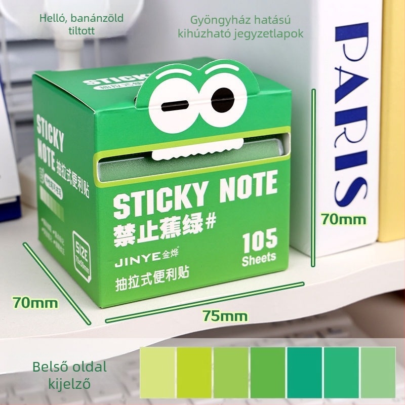Kihúzható indexzáró jegyzet áttetsző oldalakkal, 105/108 belső oldalak diákoknak