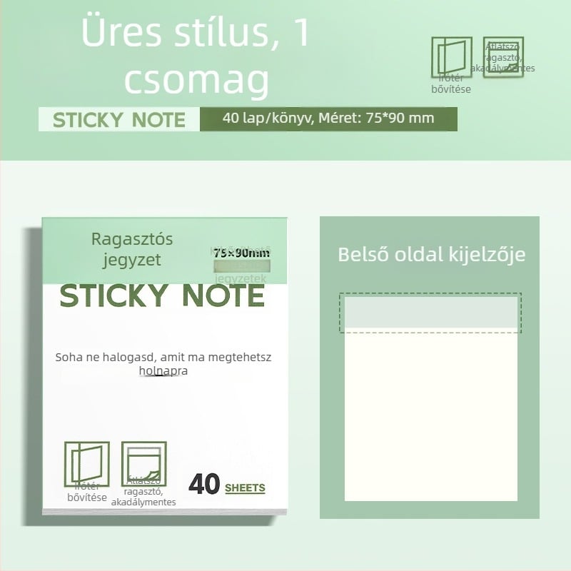 Átlátszó, bővíthető Post-it jegyzetek törölhető helyesbítő matricákkal