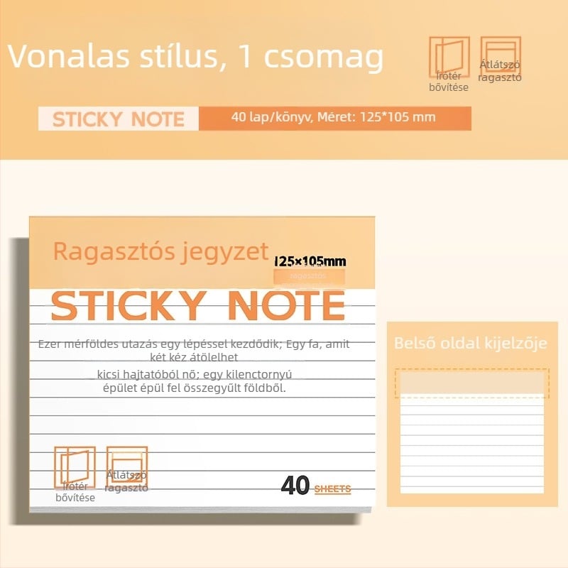 Átlátszó, bővíthető Post-it jegyzetek törölhető helyesbítő matricákkal