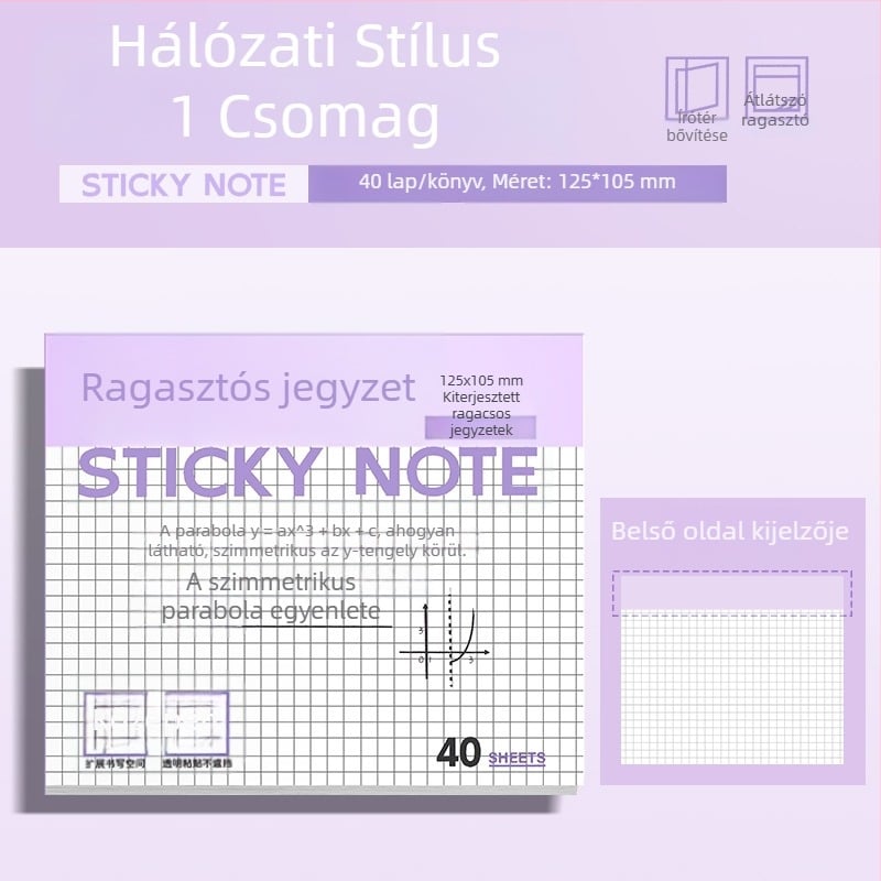 Átlátszó, bővíthető Post-it jegyzetek törölhető helyesbítő matricákkal