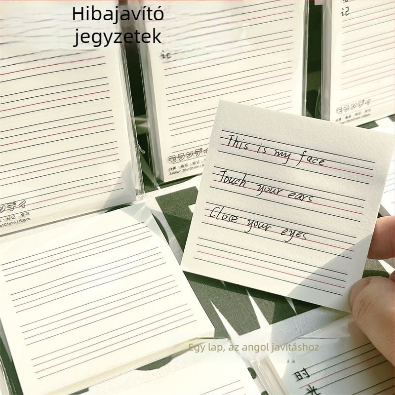 Öntapadós jegyzetek – Hordozható négyzet alakú jegyzettömb vonalas belső oldalakkal