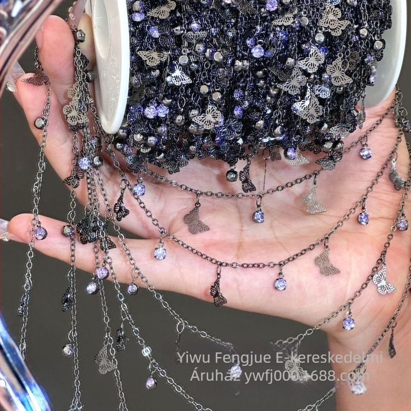DIY Ékszerlánc — fém, elektroplating, származás Yiwu, típus: lánc, őszi 2025 megjelenés