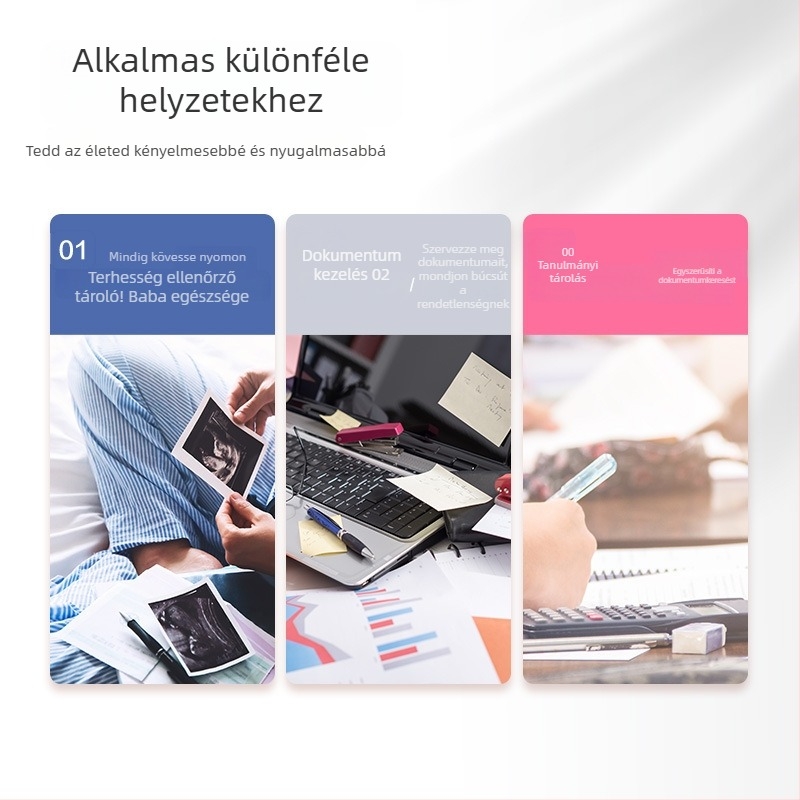 A4-es átlátszó dokumentum mappa beilleszthető lapokkal — anyag: PP; Márka: Egyéb; Modell: Egyéb; IP engedélyezés: Nem