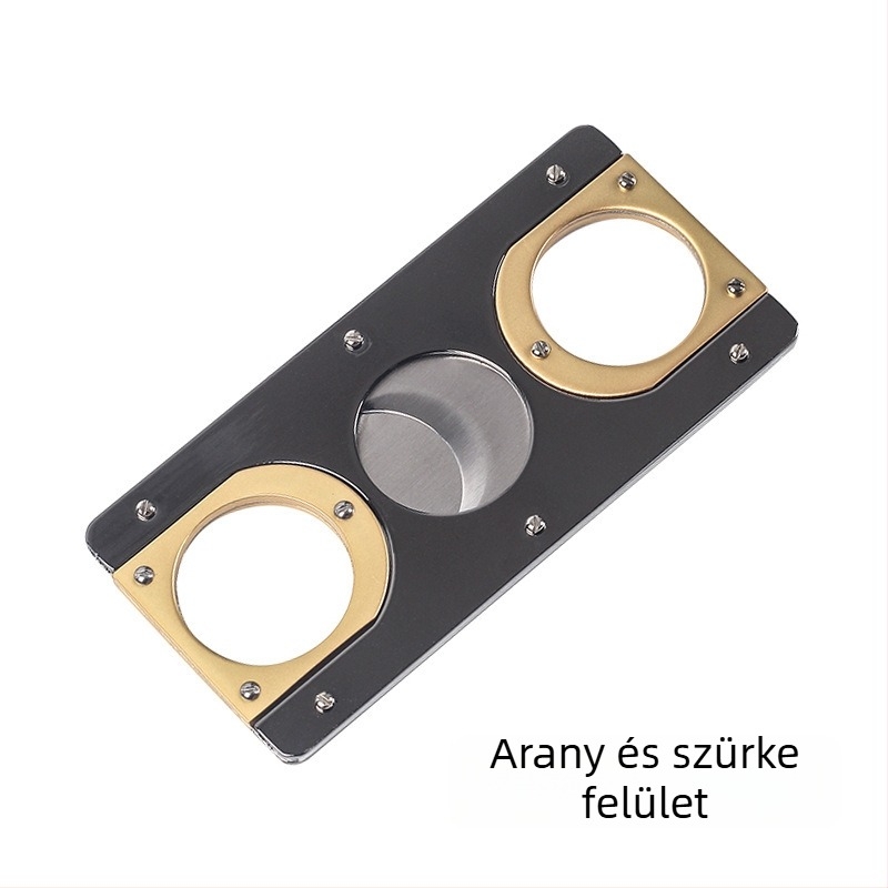 Téglalap alakú szivarvágó ollós stílusú, rozsdamentes acél, dupla él