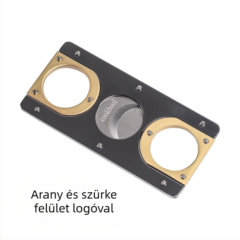 Téglalap alakú szivarvágó ollós stílusú, rozsdamentes acél, dupla él