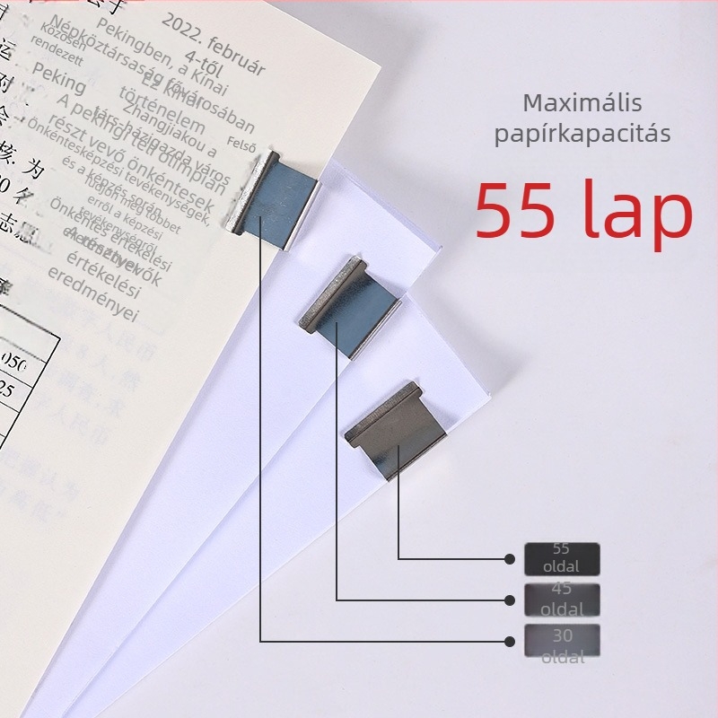 Nagy szívó klipsz fájlokhoz és dokumentumokhoz, iskolai és irodai papírokhoz