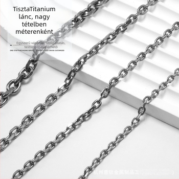 Taijiao lánc tiszta titánból, könnyű és korrózióálló, elektroplakált fém ékszer nőknek és férfiaknak