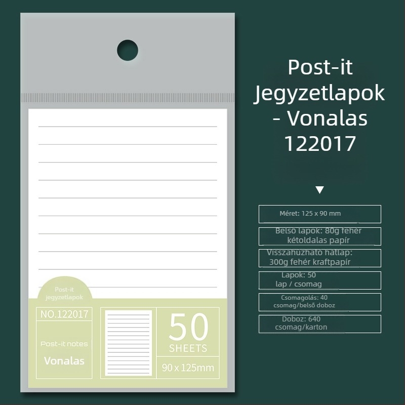 SENMU többfunkciós poszt-it jegyzetfüzet – hordozható, 50 oldal, öntapadó, IP engedély: Nem