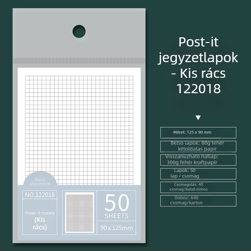 SENMU többfunkciós poszt-it jegyzetfüzet – hordozható, 50 oldal, öntapadó, IP engedély: Nem