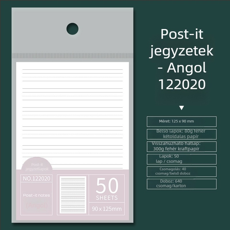 SENMU többfunkciós poszt-it jegyzetfüzet – hordozható, 50 oldal, öntapadó, IP engedély: Nem