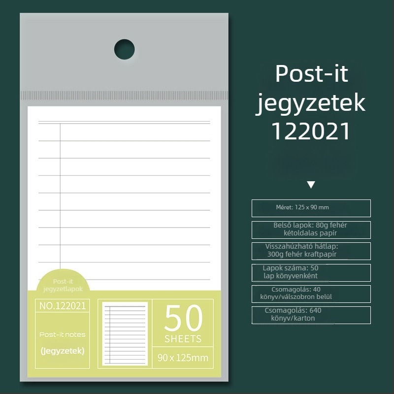 SENMU többfunkciós poszt-it jegyzetfüzet – hordozható, 50 oldal, öntapadó, IP engedély: Nem