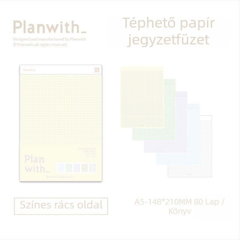 Rosyposy Only sorozat téphető papírtervező notesz papír borítóval és papírból készült jegyzetdobozzal – üzleti stílus, ragasztásmentes
