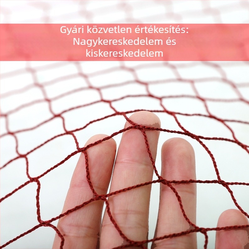 Badminton háló – Polipropilén kötés nélküli háló, Márka Aerobics, Nyomtatott logó, Testreszabás elérhető, Alkalmas badmintonhoz, tenishez és más labdajátékokhoz